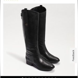 NWT SAM EDELMAN Penny Leather Riding Boots Size 9.5 Wide Calf